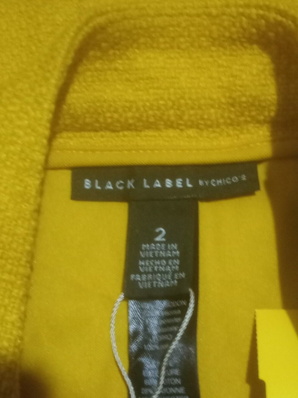 NWT Chico's Black Label Sz 2 Thick Gold Tweed Skirt Pockets Elastic Waist Lined - Picture 9 of 13
